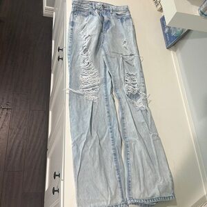 Light Blue Distressed Jeans